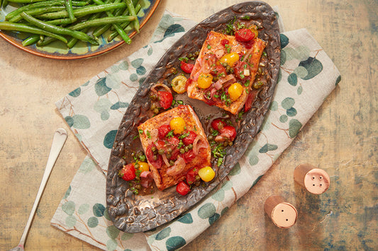 Pan-Roasted Salmon with Tomato Vinaigrette