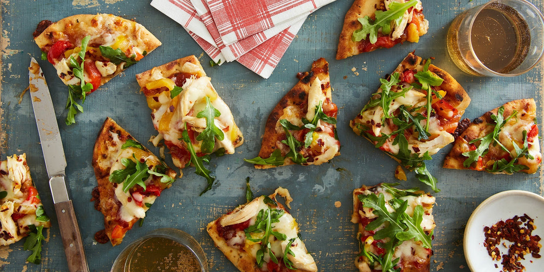 Smoked Chicken and Sweet Pepper Flatbread with Tomato Jam Recipe by Woodhill Cottage
