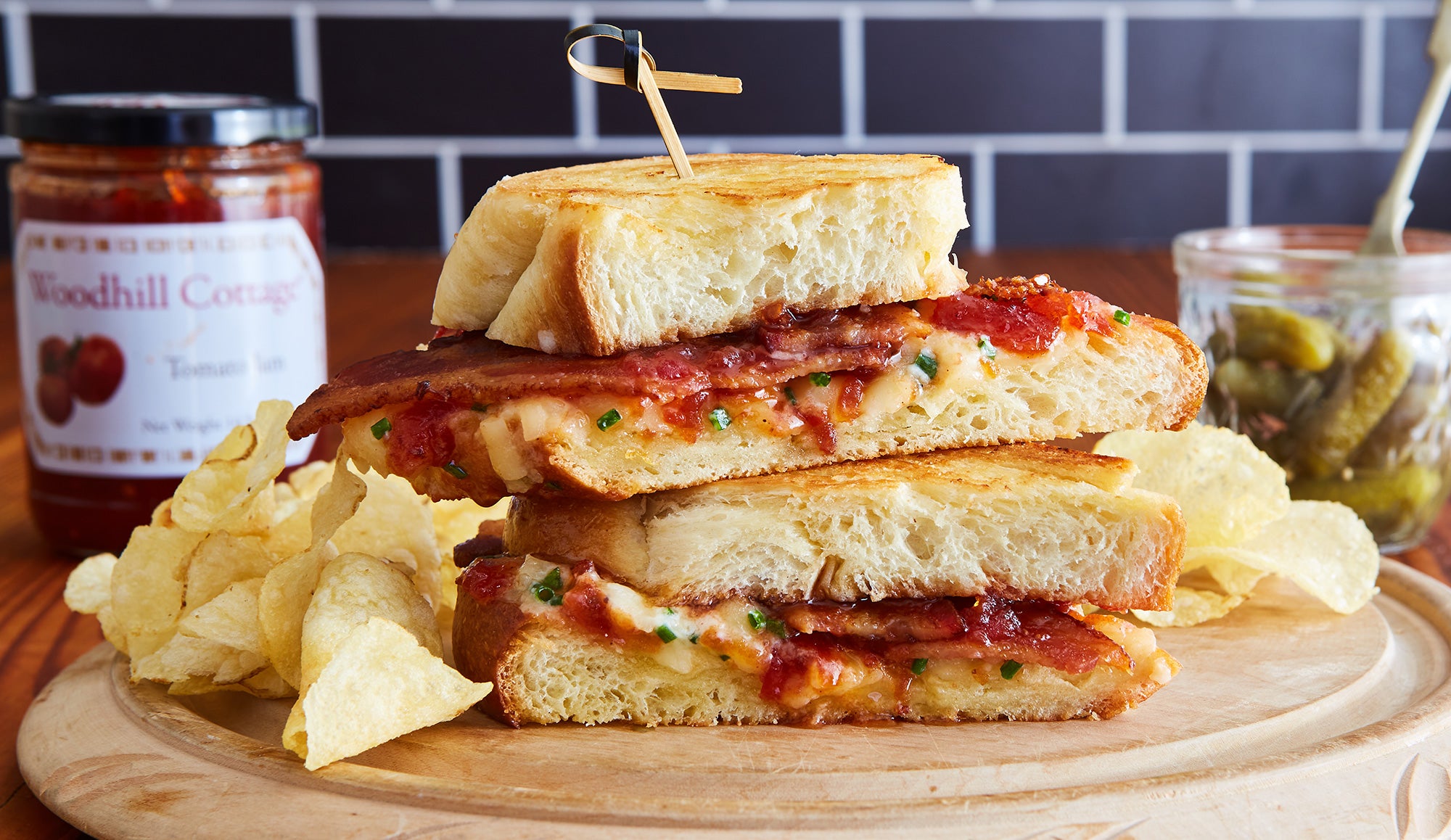 Gourmet Grilled Cheese with Bacon &amp; Tomato Jam by Woodhill Cottage