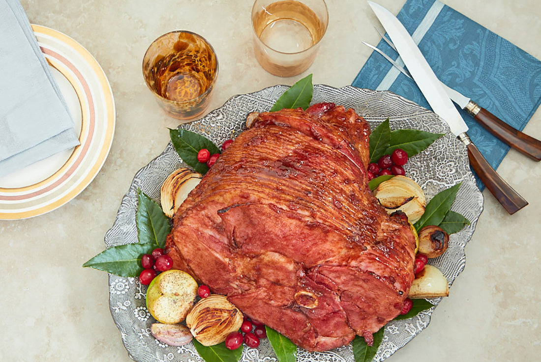 Spiced Tomato Glazed Holiday Ham by Woodhill Cottage Southern Conserves