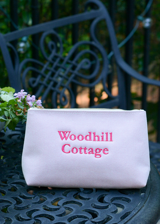 Pink Embroidered Large Pouch